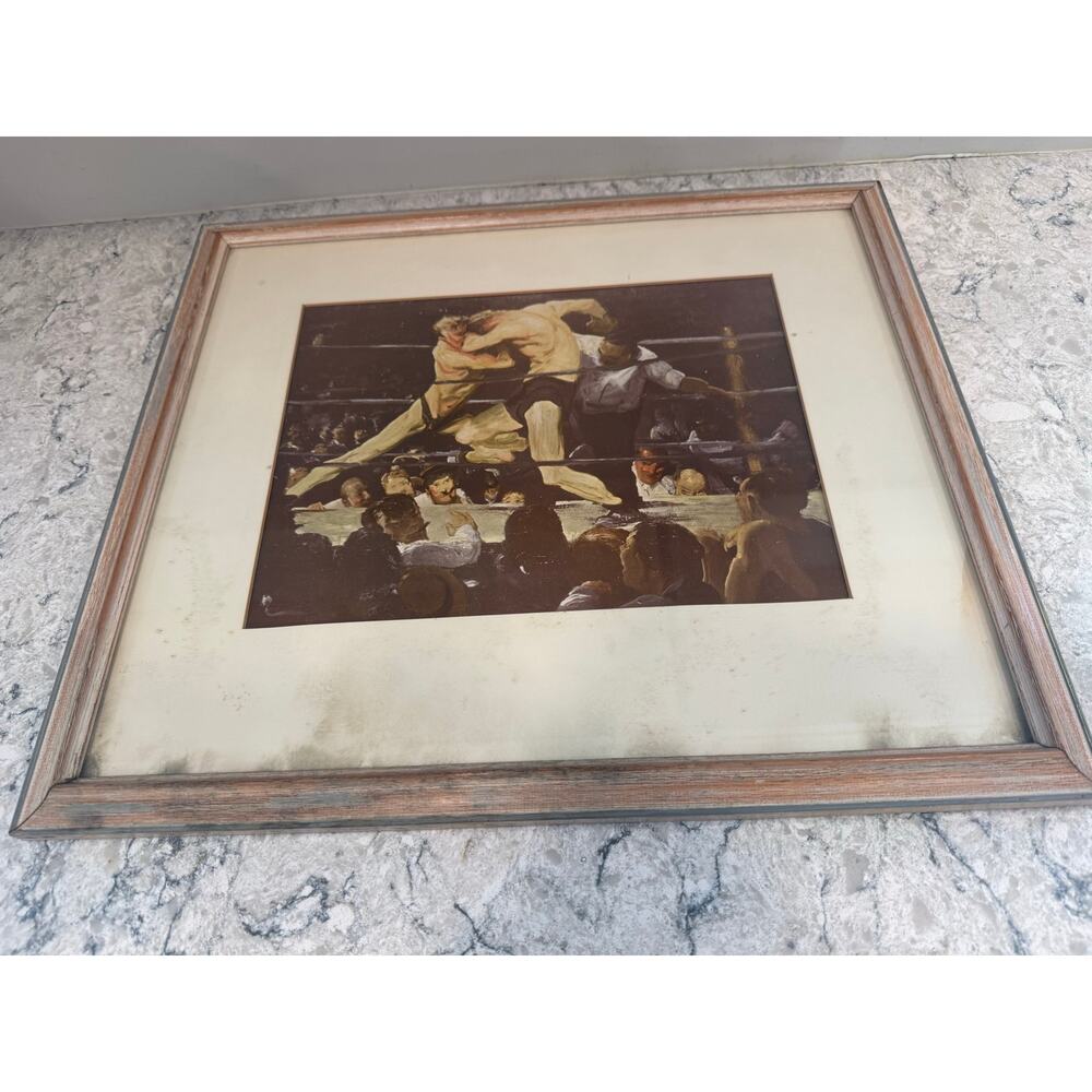 George Bellows' 1909 Oil Painting Stag at Sharkey’s 19.5X17" - Picture 2 of 13